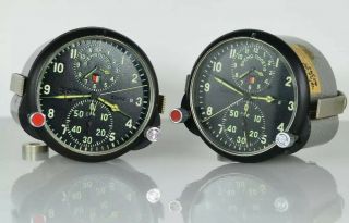 Soviet Military Aviation Watch With Stopwatch,  Clocks Panel Achs - 1 АЧС - 1 Mig - 29