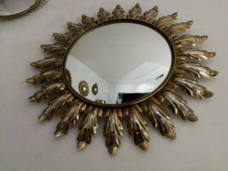 Vintage Retro Mid Century Expo 58 Atomic French Sunburst Starburst Convex Mirror 11