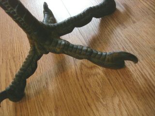 Antique Banquet Parlor Lamp Feather Leg Eagle Claw Foot Base Part floor Rare 4