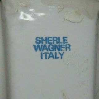Sherle Wagner Italy Pottery / Porcelain Sink w/ Oriental Scene 11