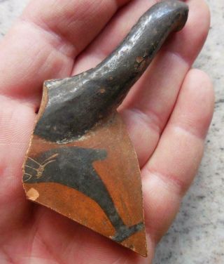 Fine Ancient Greek Painted Pottery Fragment With Porpoise 500bc Found France