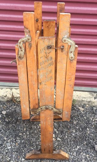 Antique Anchor Folding Wash Stand 1896 Laundry Room Vintage Display Farmhouse