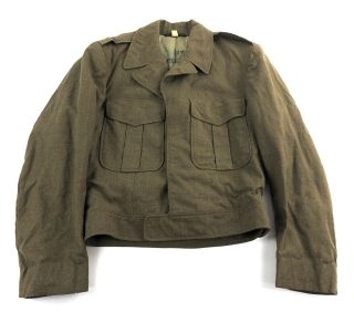 Vtg 50s 1952 M - 1950 Wool Ike Jacket Us Army Sz 38 R Eisenhower Korean War Era 36