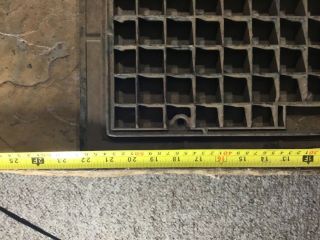 Vintage cast - iron heating grate or cold air return 26” x 22” 7
