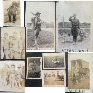 Wwi era photo album w/ M1917 American Tank,  Ambulance,  Doughboy Photo 4
