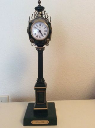 Vintage Kb 4 Zone Enamal Pedestal Clock