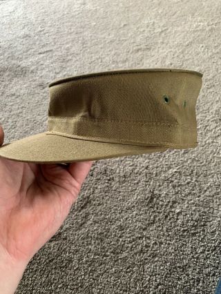 Rare Vintage Us Military Falcon Jump Up Od Green Cap Size 7 War 1950 