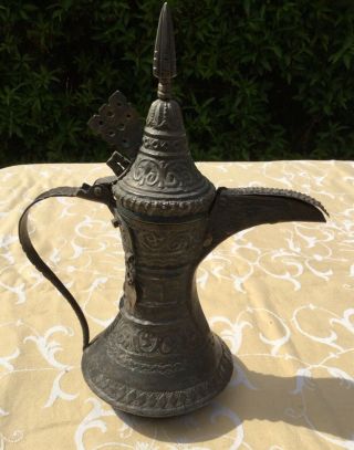 Antique Islamic Middle Eastern Arabic Dallah Bedouin Oman Coffee Pot Persian 4