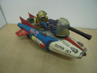 SPACE CAR JET V - 7 ASTRONAUT ROBOT BY TN NOMURA TOYS MADE IN JAPAN 1960’S. 2