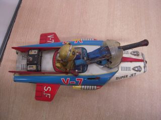 SPACE CAR JET V - 7 ASTRONAUT ROBOT BY TN NOMURA TOYS MADE IN JAPAN 1960’S. 3