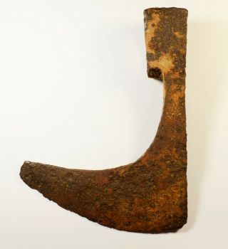 Rare Ancient Byzantine To Medieval Iron Axe Head - 536 Grams