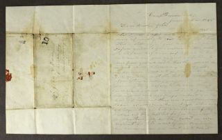 Mexican War Letter 1848 Va Volunteers Christiansburg Indian Attack Texas Rangers
