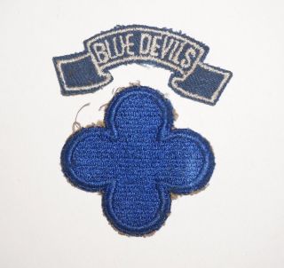 88th Infantry Division Theater Made Blue Devils Tab And Patch Wwii Us Army P8223