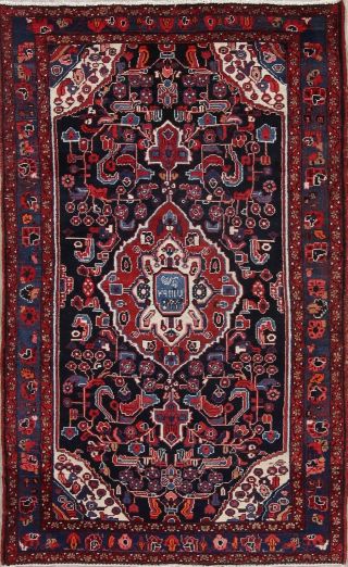 Vintage Navy Blue/red Bakhtiari Persian Oriental Wool Area Rug 5 