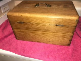 RARE Antique Dovetailed Primitive Wood Sugar Cutter Chest Box 1800s from Onslow 2
