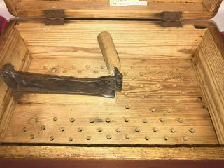 RARE Antique Dovetailed Primitive Wood Sugar Cutter Chest Box 1800s from Onslow 3