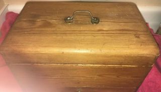 RARE Antique Dovetailed Primitive Wood Sugar Cutter Chest Box 1800s from Onslow 7