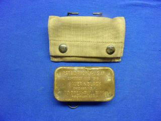 Wwi Us Army First Aid Kit Packet Bauer & Black 1918