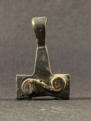 Unique Ancient Viking Scandinavian Bronze Thor’s Hammer Amulet Circa 800 - 1000 Ad