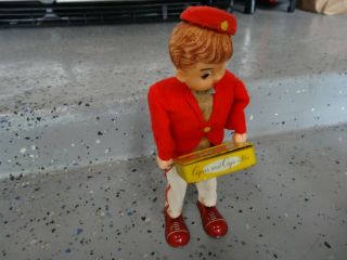 Near Japan ALPS MR.  Butts Cigarette Boy windup toy w/Original Box. 3