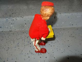 Near Japan ALPS MR.  Butts Cigarette Boy windup toy w/Original Box. 7