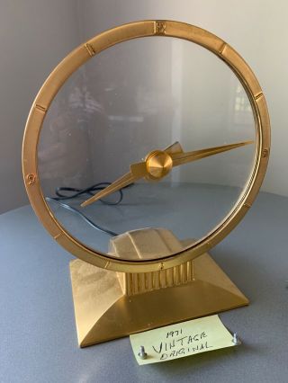 Vintage 1971 Jefferson Golden Hour Mystery Clock