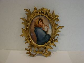 Julius Greinet & Sohn Dresden Madonna & Child By Ferruzzi In Gilt Frame Italy
