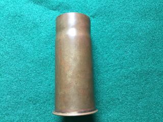 Ww1 French 37mm Trench Art Brass Shell - Pom Pom
