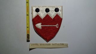 Extremely Rare Korean War 199th Engineer Battalion Patch.  Rare