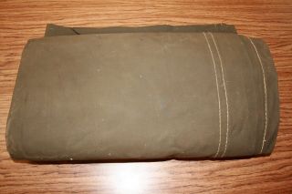 RARE ITEM - MILITARY HEAVY DUTY OILED CANVAS - LARGE TARP or COVER - 2
