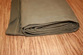RARE ITEM - MILITARY HEAVY DUTY OILED CANVAS - LARGE TARP or COVER - 4