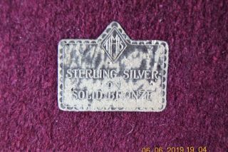 c.  1920 ' s HEINTZ Arts & Crafts Sterling on Bronze Lamp Stickley Roycroft Handel 9