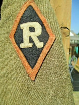 World War I Railroad Regulating Service Patch,  On Jacket W/ Collar Brass,  Nr