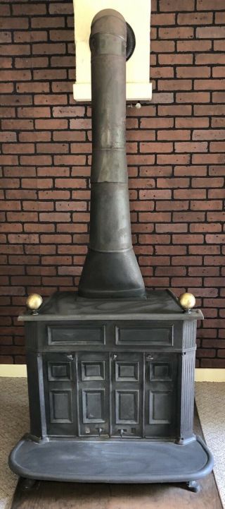 Vintage Montgomery Ward Franklin Heater Wood Stove Fireplace