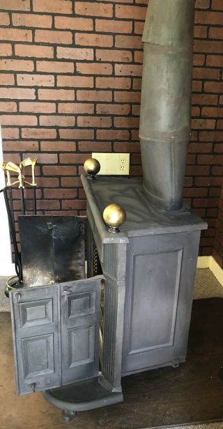 Vintage Montgomery Ward Franklin Heater Wood Stove Fireplace 4
