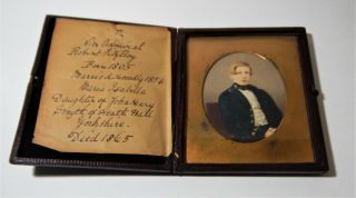 Early Cased Miniature Painting of Vice Admiral Robert Fitz Roy HMS Beagle Darwin 3