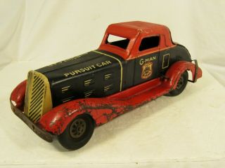 Vintage Marx G - Man Pursuit Car Federal Government Police 3