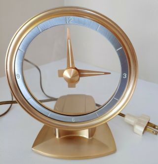 Rare Vintage Jefferson Golden Minute Electric Mystery Clock As Found