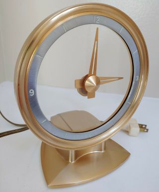 Rare Vintage Jefferson Golden Minute Electric Mystery Clock As Found 2