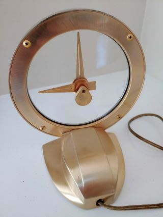 Rare Vintage Jefferson Golden Minute Electric Mystery Clock As Found 3