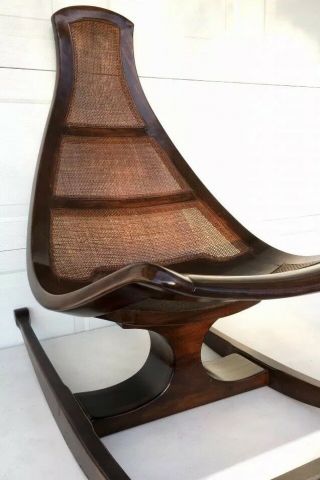 Mid Century Modern Organic Sculptural Art Rocker Lounge Chair Eames Era