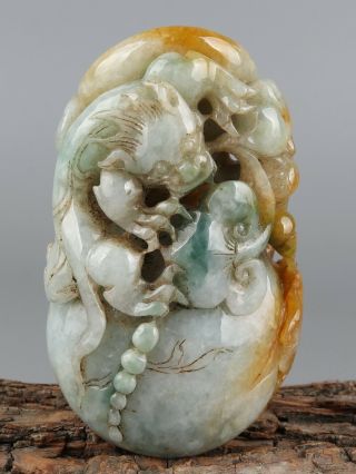 Chinese Exquisite Hand - Carved Brave Troops Carving Jadeite Jade Pendant