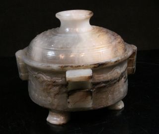 18th / 19th Century Chinese Carved Agate Ding Censer 2