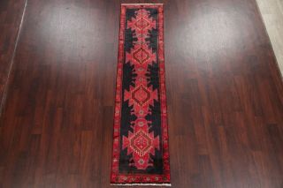 Vintage Geometric 9 ft Runner Bakhtiari Persian Tribal Oriental Wool Rug 2 ' x 9 ' 2