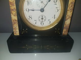 Antique French Marble & Gilt Bronze Ornate Candelabras & Mantle Clock 9