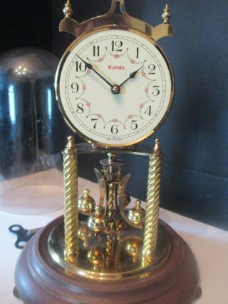 Vintage Kundo Kieninger Obergfell Brass Mantel Clock Anniversary 400 Day Germany 3