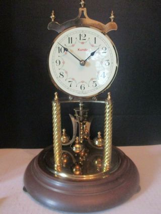 Vintage Kundo Kieninger Obergfell Brass Mantel Clock Anniversary 400 Day Germany 4