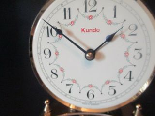 Vintage Kundo Kieninger Obergfell Brass Mantel Clock Anniversary 400 Day Germany 5