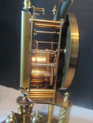 Vintage Kundo Kieninger Obergfell Brass Mantel Clock Anniversary 400 Day Germany 7