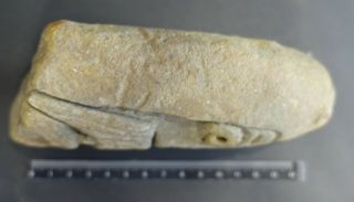 Extremely rare Viking head carved in stone,  piece Rare and unique,  possible VIII 5